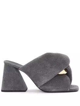 JW Anderson мюли с перекрестными ремешками, серый