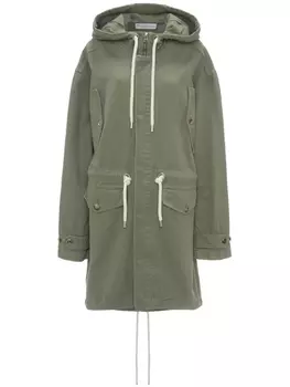 JW Anderson парка с капюшоном и кулиской, зеленый