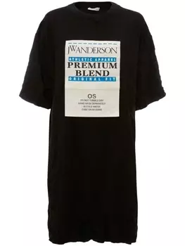 JW Anderson платье-футболка Care Label, черный