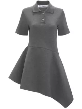 JW Anderson платье мини асимметричного кроя, серый