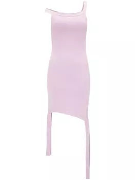 JW Anderson платье мини асимметричного кроя, фиолетовый