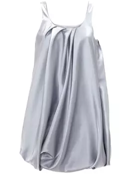 JW Anderson платье мини Twisted с эффектом металлик, серый