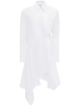 JW Anderson платье-рубашка асимметричного кроя, белый