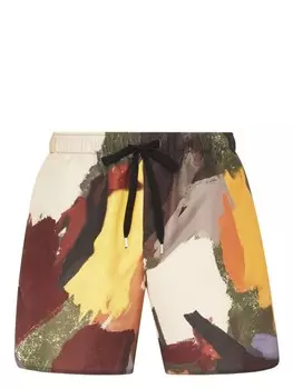 JW Anderson плавки-шорты с абстрактным принтом, красный