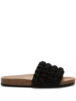 JW Anderson плетеные шлепанцы, черный