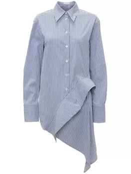 JW Anderson полосатая рубашка с длинными рукавами и драпировкой, синий