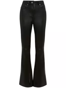 JW Anderson расклешенные брюки из кожи, черный