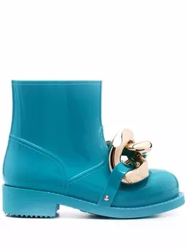 JW Anderson резиновые ботинки Chain, синий