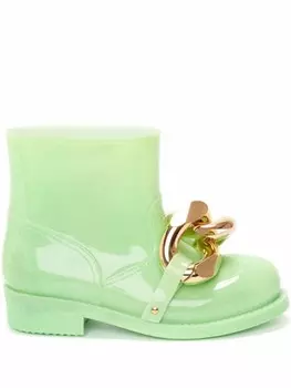 JW Anderson резиновые ботинки Chain, зеленый