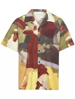 JW Anderson рубашка с абстрактным принтом, зеленый