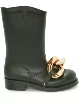 JW Anderson сапоги Chain, зеленый