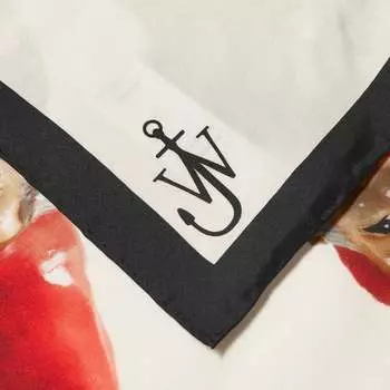 Jw Anderson Шарф 60 X 60 с принтом Knome, мультиколор