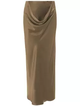 JW Anderson шелковая юбка макси, зеленый