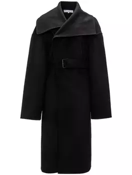 JW Anderson шерстяное пальто с поясом, синий