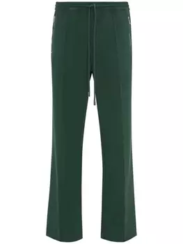JW Anderson спортивные брюки прямого кроя с карманами на молнии, зеленый