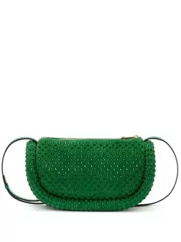 JW Anderson сумка через плечо Bumper-12 с кристаллами, зеленый