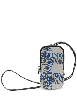 JW Anderson сумка для телефона с жаккардовым логотипом, нейтральный цвет