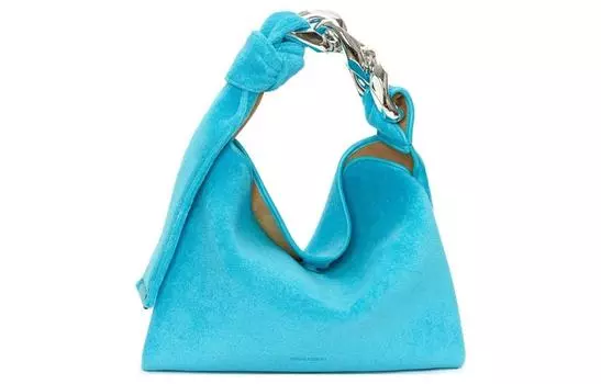 JW Anderson Сумка из овчины, сумка через плечо Trumpets, женская, синяя