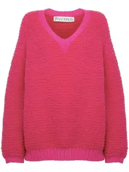 JW Anderson свитер с V-образным вырезом, розовый