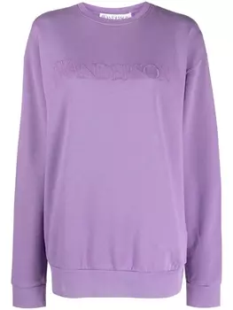 JW Anderson толстовка с вышитым логотипом, фиолетовый