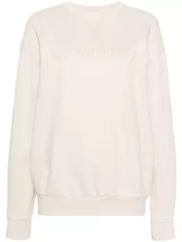 JW Anderson толстовка с вышитым логотипом, нейтральный цвет