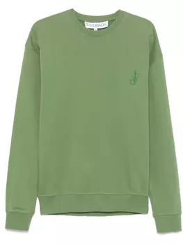 JW Anderson толстовка с вышивкой, зеленый