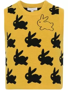 JW Anderson топ вязки интарсия с узором, желтый