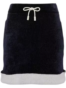 JW Anderson юбка мини с контрастным подолом, синий