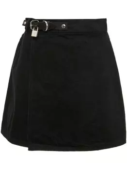 JW Anderson юбка с металлическим декором и поясом, черный