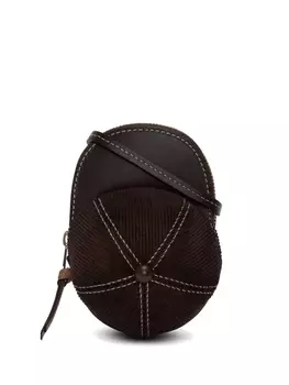 JW Anderson вельветовая сумка через плечо Cap среднего размера, коричневый