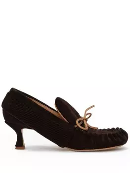 JW Anderson вельветовые мокасины, коричневый