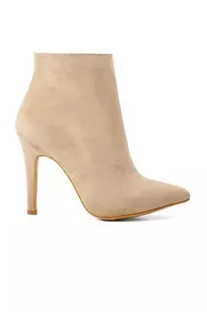 K1041 Женские замшевые ботинки на каблуке с полярной внутренней частью Ayakmod