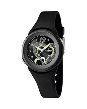 K5576/6 Модные женские часы из черного каучука Calypso, черный