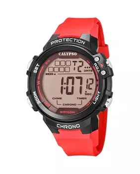 K5817/3 Цветные красные резиновые мужские часы Calypso, красный