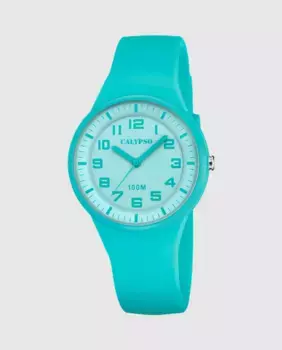 K5851/4 Модные синие резиновые женские часы Calypso