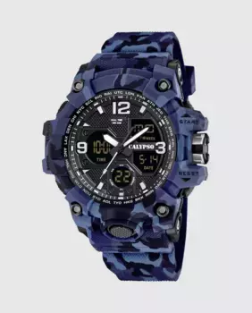 K5855/2 X-trem синие резиновые мужские часы Calypso, синий