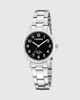 K5859/4 Базовые женские часы из серебристой стали Calypso, серебрянный