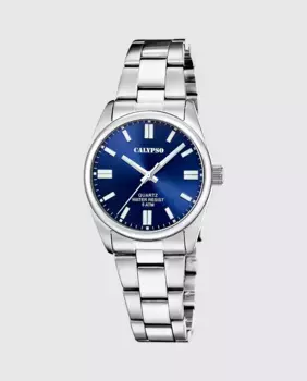 K5863/3 Базовые женские часы из серебристой стали Calypso, серебрянный