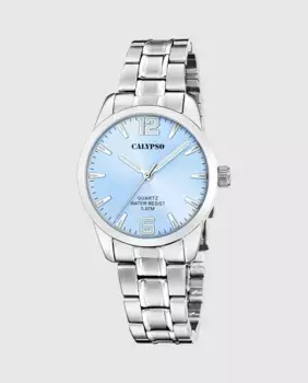 K5867/6 Базовые женские часы из серебристой стали Calypso, серебряный