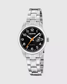 K5873/6 Базовые женские часы из серебристой стали Calypso, серебрянный