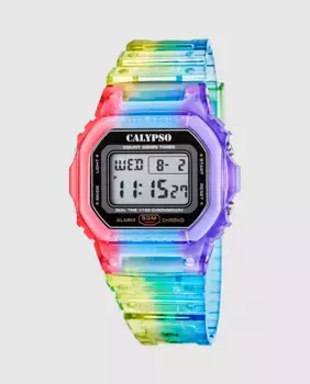 K5874/6 Женские часы Color Splash Разноцветные резиновые Calypso