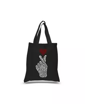 K-Pop — маленькая сумка-тоут Word Art LA Pop Art, черный