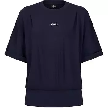 K·SWISS Футболка KSWISS с рукавами «летучая мышь», женская, цвет «спокойный синий»