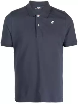 K-Way рубашка поло с нашивкой-логотипом, синий