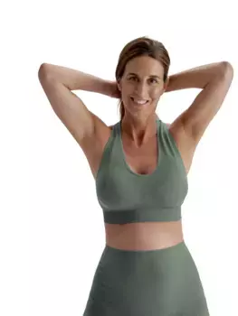 Kabala Born Living Yoga Женский топ, серо-зеленый