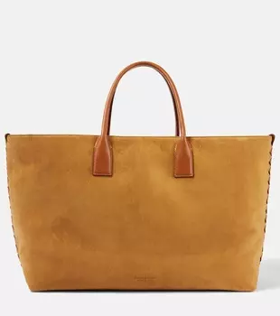 Кабат большая замшевая сумка-тоут Bottega Veneta, Cam20/L Wood/L W C-S