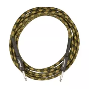 Кабель Fender Professional Series инструментальный прямой 10 дюймов, Woodland Camo