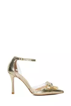 Каблуки из 2 частей с бантиком Confess Dune London, желтый