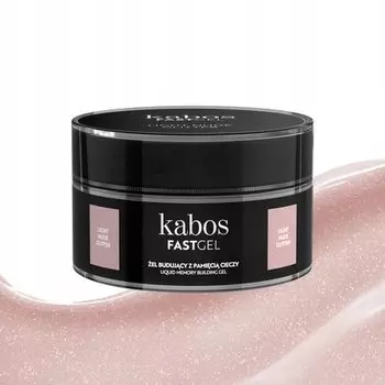 Kabos Fast Gel Light Nude Glitter Builder Gel 15 г