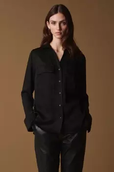 Качественная рубашка с карманами Next, черный